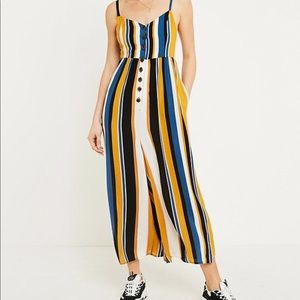 UO Tootsie Vertical Striped Jumpsuit